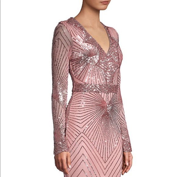 Quiz Dresses & Skirts - Sequin V-neck Fit & Flare Gown